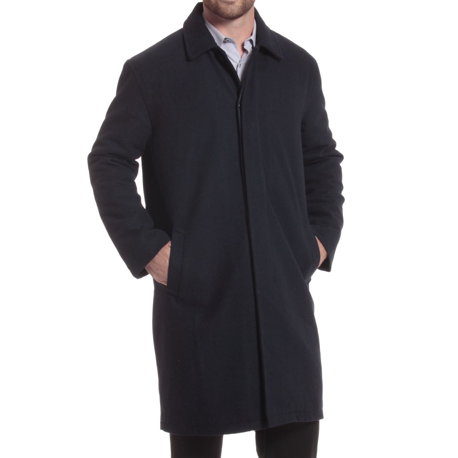Alpine Swiss Men's Zach Knee Length Jacket Top Coat Trench Wool Blend